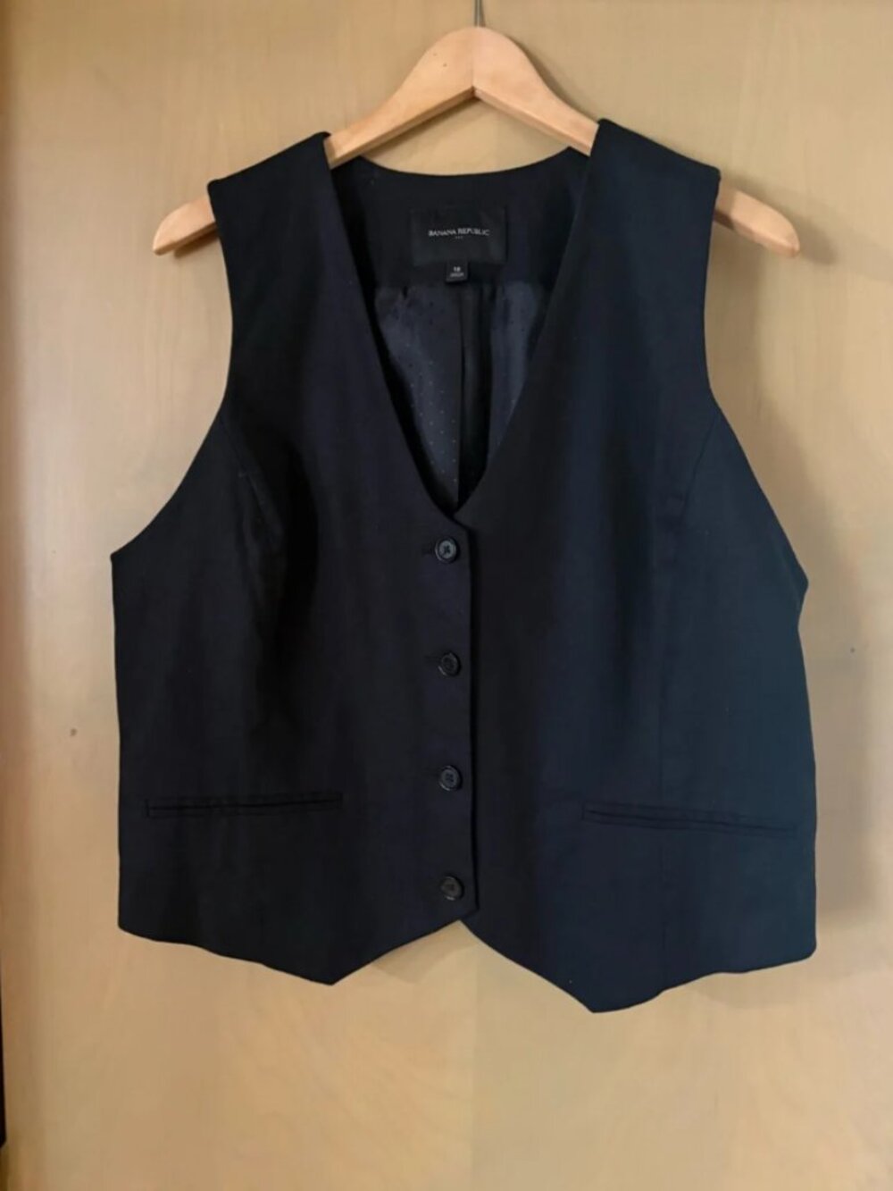 Banana Republic Linen Vest (Black)(Size 0)
